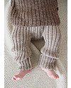 Esencia Leggings a Costine, Tortora - 100% lana di alpaca Leggings