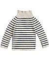 Esencia Maglione a Righe Avorio/Blu Navy - 100% lana di alpaca Maglioni