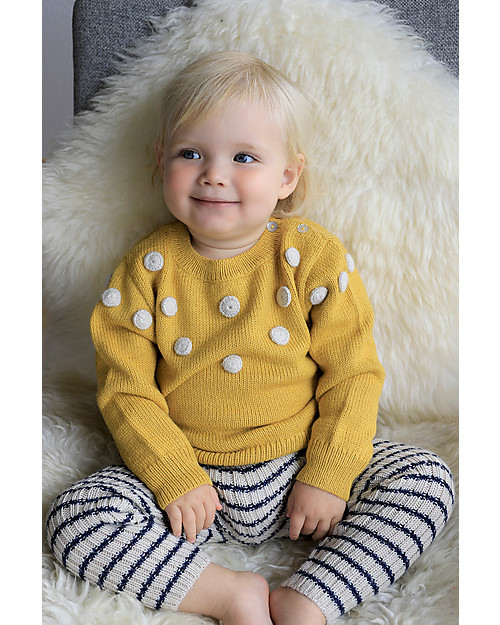 Esencia Maglione Fiocchi di Neve, Ambra - 100% lana di alpaca Maglioni