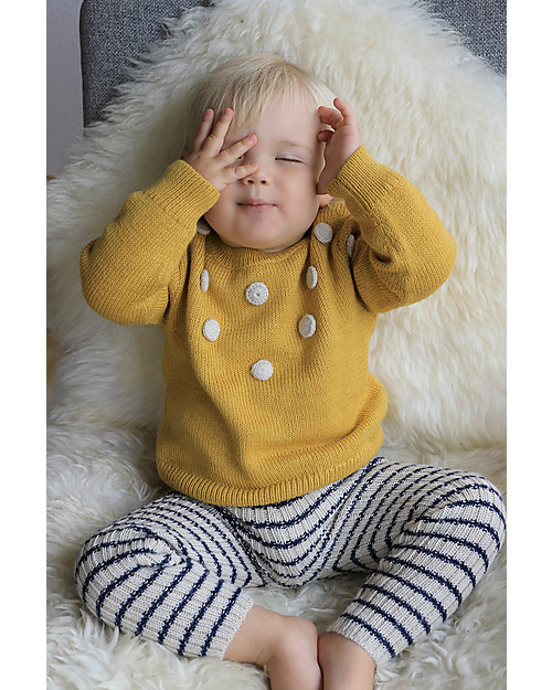 Esencia Maglione Fiocchi di Neve, Ambra - 100% lana di alpaca Maglioni