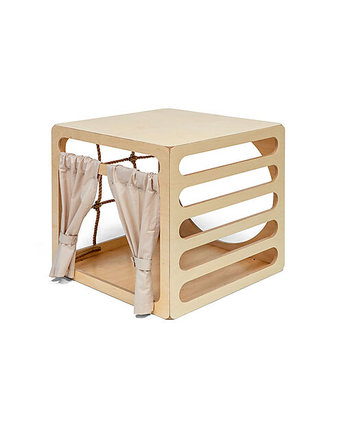 Ette Tete Cubo Cubitri in Legno - Naturale - Perfetto migliorare le capacità motorie Giochi Montessoriani