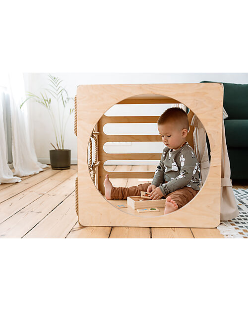 Ette Tete Cubo Cubitri in Legno - Naturale - Perfetto migliorare le capacità motorie Giochi Montessoriani