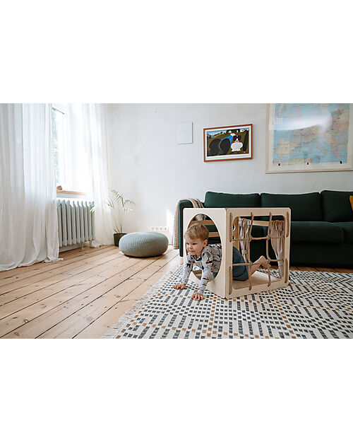 Ette Tete Cubo Cubitri in Legno - Naturale - Perfetto migliorare le capacità motorie Giochi Montessoriani