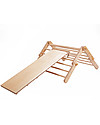 Ette Tete Nuovo Triangolo Pikler Mopitri Modificabile in Legno Mopitri con Rampa, Natural - Il gioco sicuro per piccoli scalatori! Giochi Montessoriani