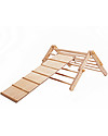 Ette Tete Nuovo Triangolo Pikler Mopitri Modificabile in Legno Mopitri con Rampa, Natural - Il gioco sicuro per piccoli scalatori! Giochi Montessoriani