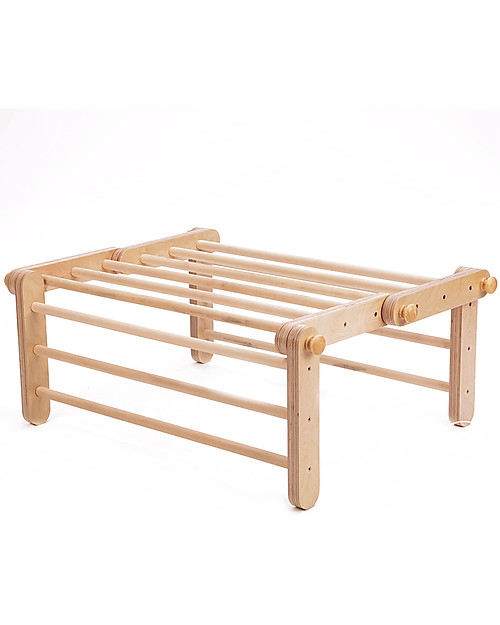Ette Tete Nuovo Triangolo Pikler Mopitri Modificabile in Legno Mopitri con Rampa, Natural - Il gioco sicuro per piccoli scalatori! Giochi Montessoriani