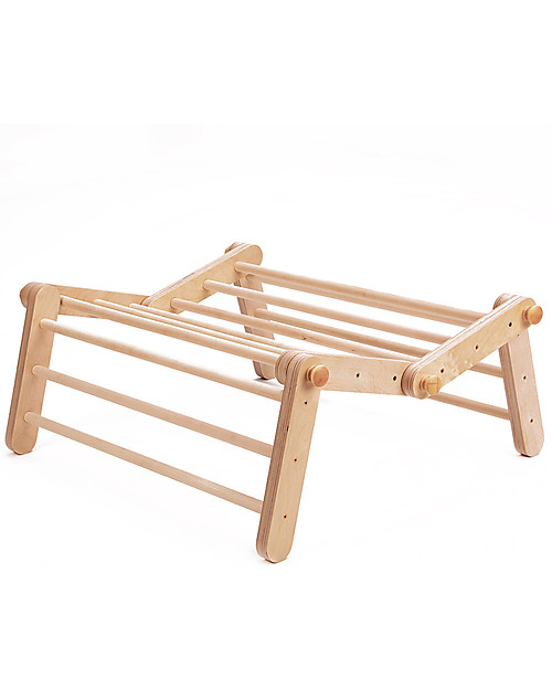 Ette Tete Nuovo Triangolo Pikler Mopitri Modificabile in Legno Mopitri con Rampa, Natural - Il gioco sicuro per piccoli scalatori! Giochi Montessoriani