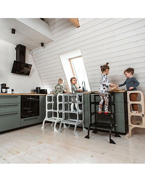 Ette Tete Piedini di Supporto Extra - Natural - Per Torre Montessoriana Step'n'Sit o Step Up Torri Montessoriane_