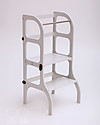 Ette Tete Torre Montessoriana Convertibile Step'n'Sit, Grigio Chiaro con Cinghie Ottone Torri Montessoriane_