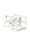 Ette Tete Torre Montessoriana Convertibile Step'n'Sit - Legno - Bianco con Cinghie Argento - Supporto Extra Torri Montessoriane_