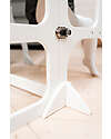 Ette Tete Torre Montessoriana Convertibile Step'n'Sit - Legno - Bianco con Cinghie Argento - Supporto Extra Torri Montessoriane_