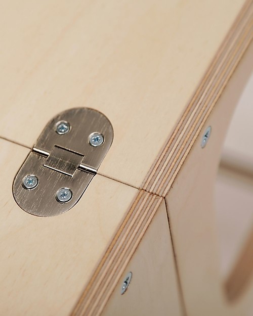 Ette Tete Torre Montessoriana Convertibile Step'n'Sit, Legno Naturale con Cinghie Argento Torri Montessoriane_