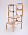 Ette Tete Torre Montessoriana Convertibile Step'n'Sit, Legno Naturale con Cinghie Oro Torri Montessoriane_