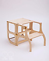 Ette Tete Torre Montessoriana Convertibile Step'n'Sit, Legno Naturale con Cinghie Oro Torri Montessoriane_