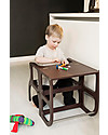 Ette Tete Torre Montessoriana Convertibile Step'n'Sit, Marrone con Cinghie Ottone Torri Montessoriane_