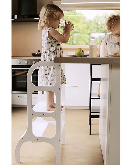 Ette Tete Torre Montessoriana Helper Step Up - Bianco - Betulla FSC Torri Montessoriane_