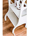 Ette Tete Torre Montessoriana Helper Step Up Regolabile - Bianco - Betulla FSC - con Supporto Extra Torri Montessoriane_