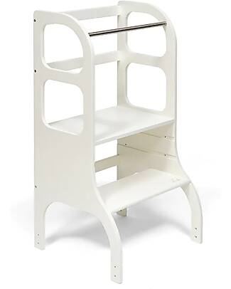Ette Tete Torre Montessoriana Helper Step Up - Regolabile - Bianco - Betulla FSC Torri Montessoriane_