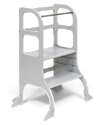 Ette Tete Torre Montessoriana Helper Step Up Regolabile - Grigio - Betulla FSC - con Supporto Extra Torri Montessoriane_