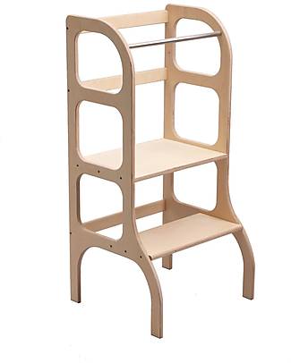 Ette Tete Torre Montessoriana Helper Step Up - Wooden - Betulla FSC Torri Montessoriane_