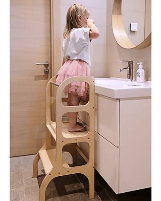 Ette Tete Torre Montessoriana Helper Step Up - Wooden - Betulla FSC Torri Montessoriane_