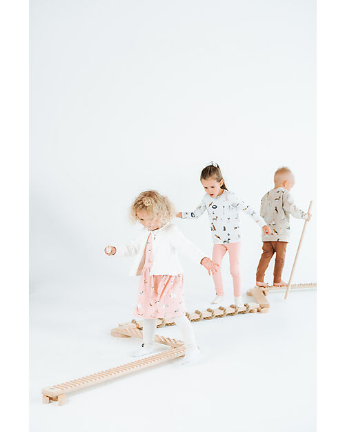 Ette Tete Trave di Equilibrio TipiToo MIDI in Legno - Naturale - Corda di Iuta - Perfetto per i Bambini che Iniziano a Stare in Pied Giochi Montessoriani