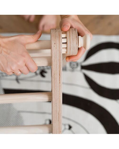 Ette Tete Triangolo Sipitri in Legno - Natural - Perfetto per i Bambini che Iniziano a Stare in Piedi Giochi Montessoriani