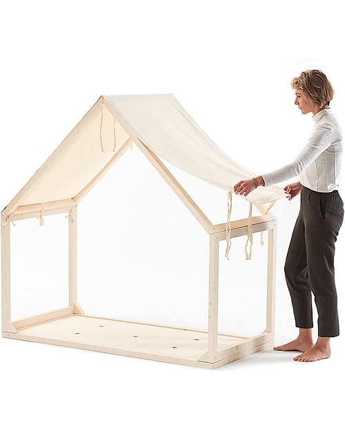 Ettomio Lettino Montessoriano Casetta Aande - 140x70 cm - 100% Made In Italy! Letti Montessoriani