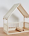 Ettomio Letto Junior Montessoriano Casetta "Aande" con Futon - 140x70 cm - Da 0 a 6-7 anni Letti Montessoriani