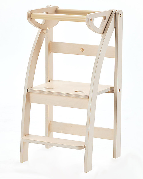 Ettomio Torre  Montessoriana Pieghevole "La Taue", Beige - Si chiude con una mano! Torri Montessoriane_