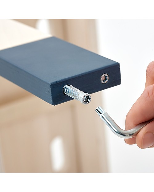 Ettomio Torre  Montessoriana Regolabile e Pieghevole "La Taue 2", Blu - Si chiude con una mano e cresce col tuo bambino! Torri Montessoriane_