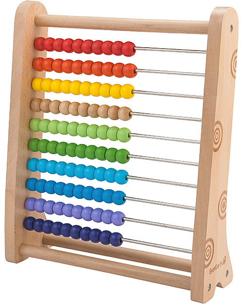 EverEarth Abaco - Insegna a Contare - Legno FSC Altissima Qualità! Giochi di una Volta