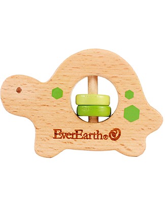 EverEarth Anello/Massaggiagengive Tartaruga 2 in 1 - Abilità Motorie & Coordinazione Occhio-Mano! Giochi Per Neonati