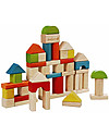 EverEarth Blocchi Impilabili, 50 Pezzi - Castello - Legno FSC Altissima Qualità! Costruzioni in Legno
