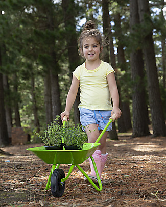 EverEarth Carriola da Giardino - Verde - Legno Certificato Giochi da Giardinaggio