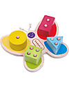 EverEarth Gioco a Incastro Farfalla con Forme Geometriche da Impilare - Legno Certificato FSC! Animali in Legno