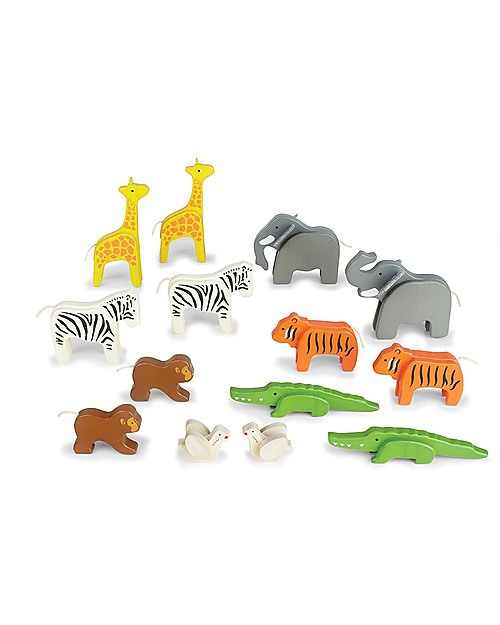 EverEarth Grande Arca di Noè con Animali - Coordinazione Occhio-Mano - Legno Certificato FSC! Animali in Legno