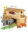 EverEarth Grande Arca di Noè con Animali - Coordinazione Occhio-Mano - Legno Certificato FSC! Animali in Legno