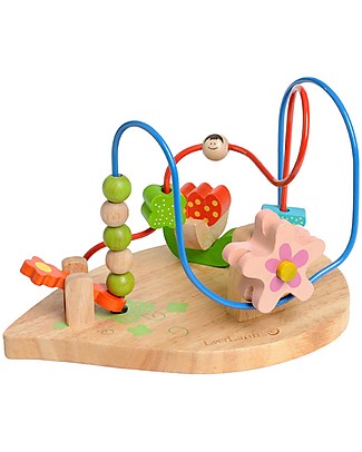 EverEarth Labirinto di Fiori - Gioco Motorio - Legno FSC Altissima Qualità! Incastri In Legno