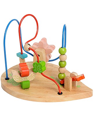 EverEarth Labirinto di Fiori - Gioco Motorio - Legno FSC Altissima Qualità! Incastri In Legno