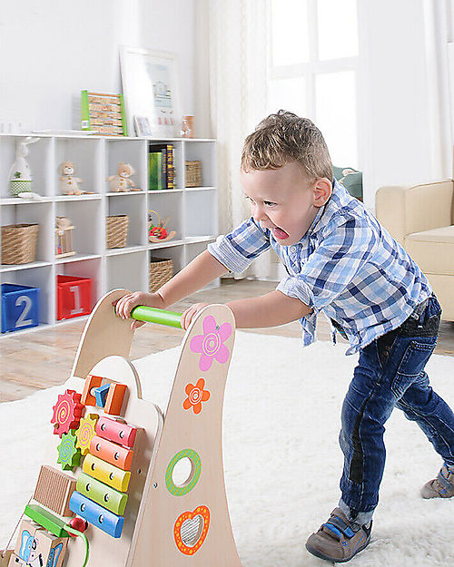 EverEarth OUTLET - Carrello Primi Passi - Per Imparare a Camminare  - Legno Certificato FSC! - Pezzo di Showroom Carrello Primi Passi