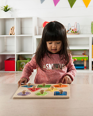 EverEarth Puzzle a Incastro Forme e Colori - Legno certificato FSC! Incastri In Legno