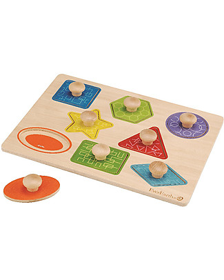 EverEarth Puzzle a Incastro Forme e Colori - Legno certificato FSC! Incastri In Legno