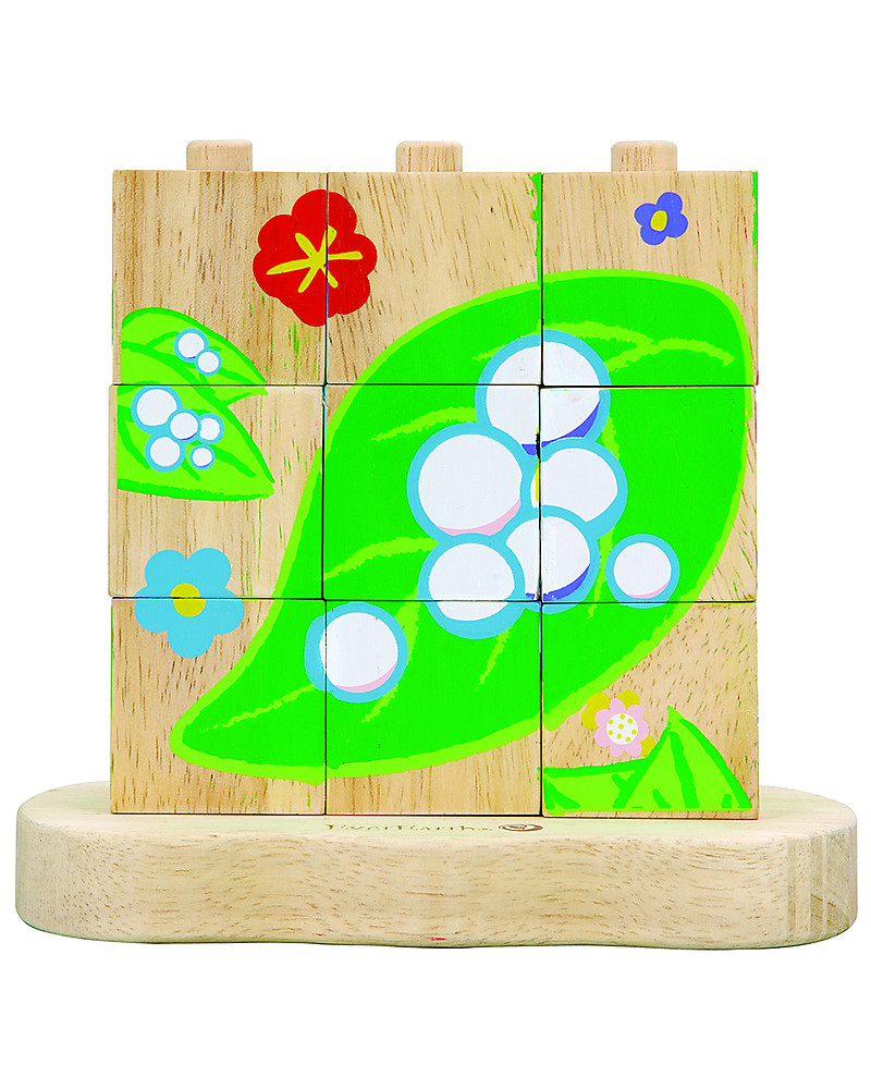 EverEarth Puzzle Verkehrsmittel Aus Holz – 3-teiliges Steckpuzzle Für Kinder Ab 12 Monaten (22,5x21 Cm)