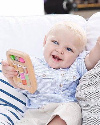 EverEarth Telefono Giocattolo per Bimbi - 100% Legno Certificato Giochi Per Inventare Storie