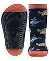 Ewers Calzini Antiscivolo SoftStep - Elicotteri - Nero/Rosso - Cotone Bio GOTS Calzini Antiscivolo