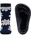 Ewers Calzini Antiscivolo SoftStep - Fiori - Navy -Cotone Calzini Antiscivolo