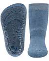 Ewers Calzini Antiscivolo SoftStep Uni - Jeans Melange - Cotone Bio GOTS Calzini Antiscivolo