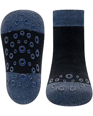 Ewers Calzini Antiscivolo Uni - Blu Marino - Cotone Bio GOTS Calzini Antiscivolo