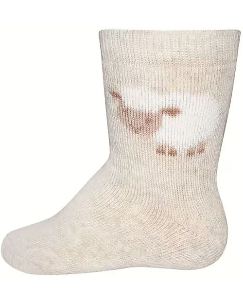 Ewers Calzini Pecorella - Beige Melange - Cotone Bio GOTS Calzini